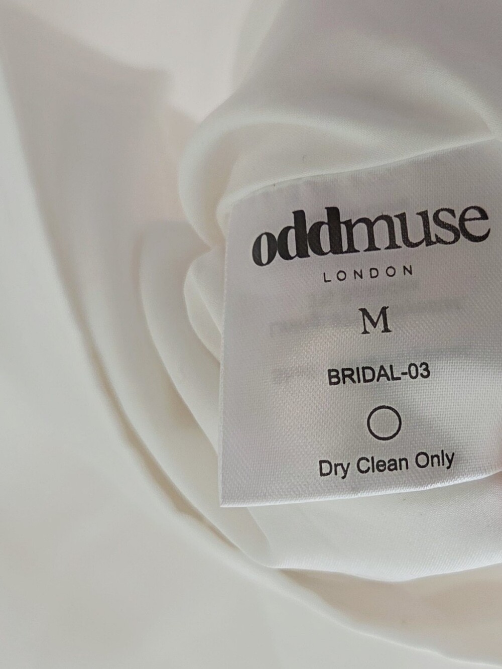 Odd Muse Satin High-Neck Mini Dress White Medium Bridal - Picture 9 of 10